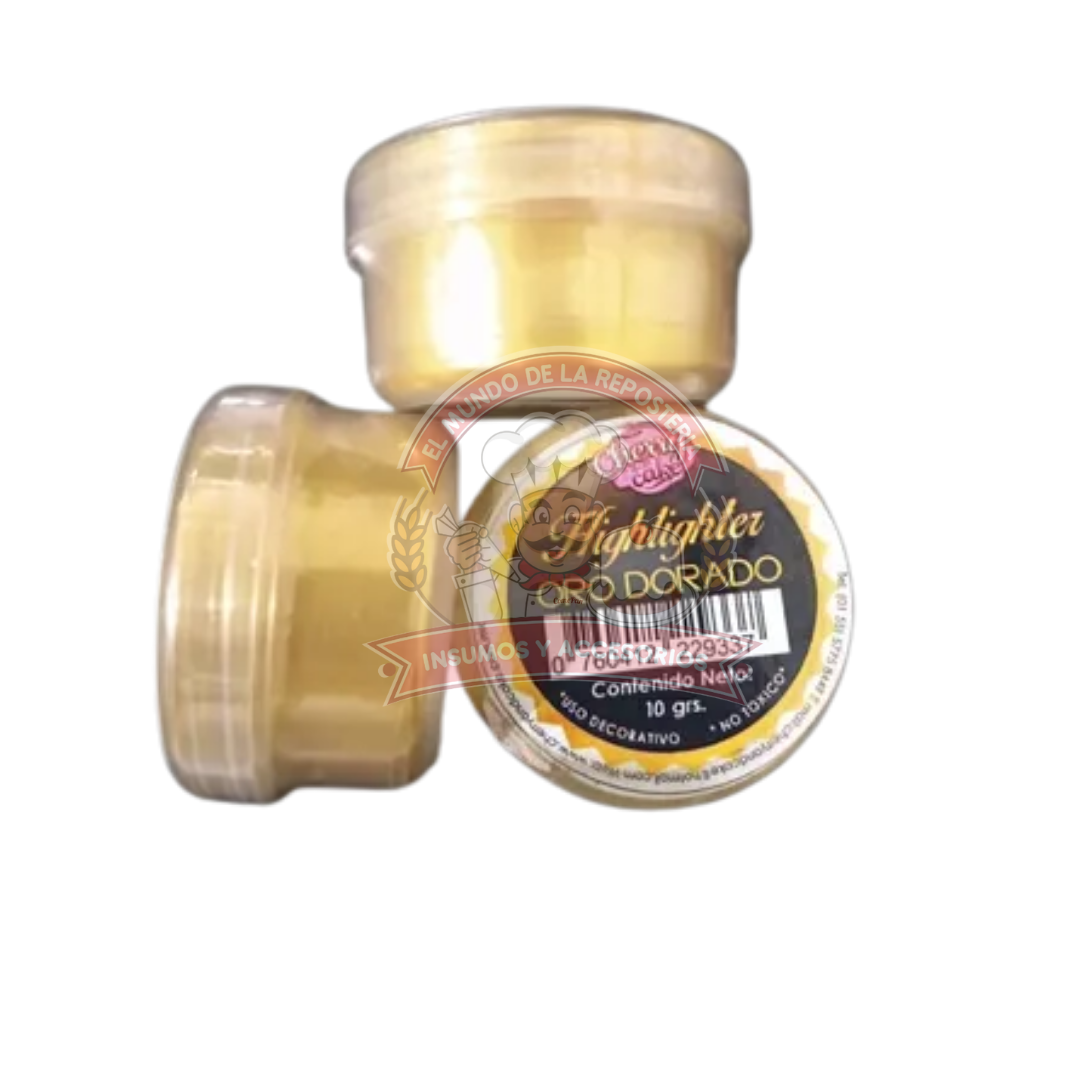 Matizador Highlighter En Polvo Oro Dorado