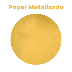 Papel Metal Dorado 10x10cm, 100 Piezas