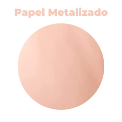 Papel Metal Rosa Palido 10x10cm, 100 Piezas