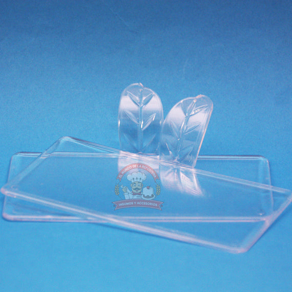 Bandeja Rectangular Mini Cristal 11x6x0.5cm, Paq. 10 Piezas