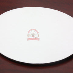 Base Carton Redonda Blanca Plastificada Lisa 40cm