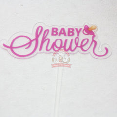 Deco Acrilico Baby Shower Fucsia
