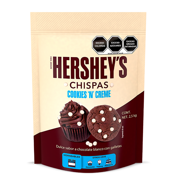 Chispas Cookies & Cream Hershey 2.5Kg