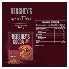 Hershey Contenedor Cocoa 100% Natural S/ Azucar 200Gr