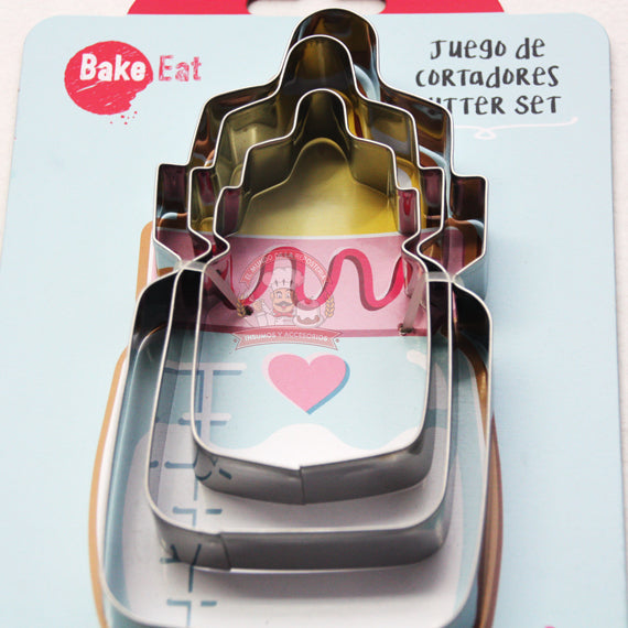 Juego Cortador Acero Inoxidable Biberon 14/11/8.5cm, 3 Piezas