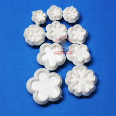 Cortador/Marcador Flor Daisy, Plastico 10 piezas 1-3cm