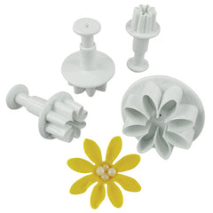 Juego Cortador Eyector Flor 8 Petalos, 4 Piezas
