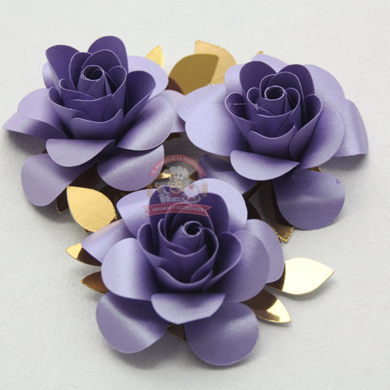 Paquete 3 Flores 8cm Material Cake Topper