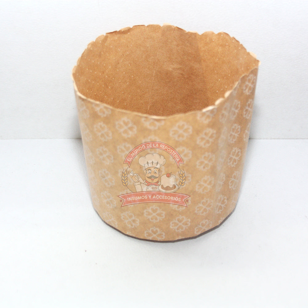 Molde Para Panettone 11x11cm, Capacidad 500gr (Paquete 5 Piezas)