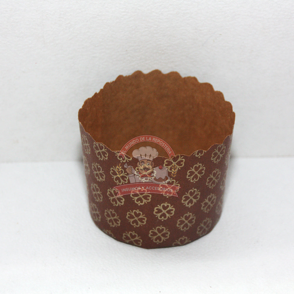 Molde Para Mini Panettone 7x6cm (Paquete 10 Piezas)