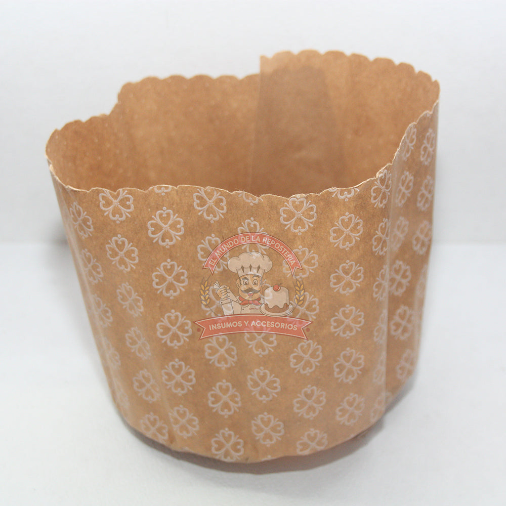 Molde Para Panettone 14x12cm, Capacidad 1 KG (Paquete 5 Piezas)