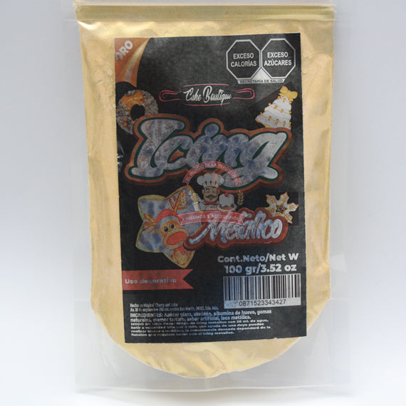 Icing Metalico Color Oro 100gr