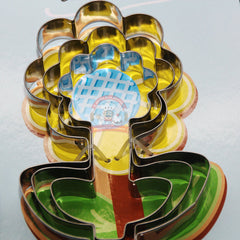 Juego Cortador Acero Inoxidable Hoja Tulipan Girasol 18 Piezas